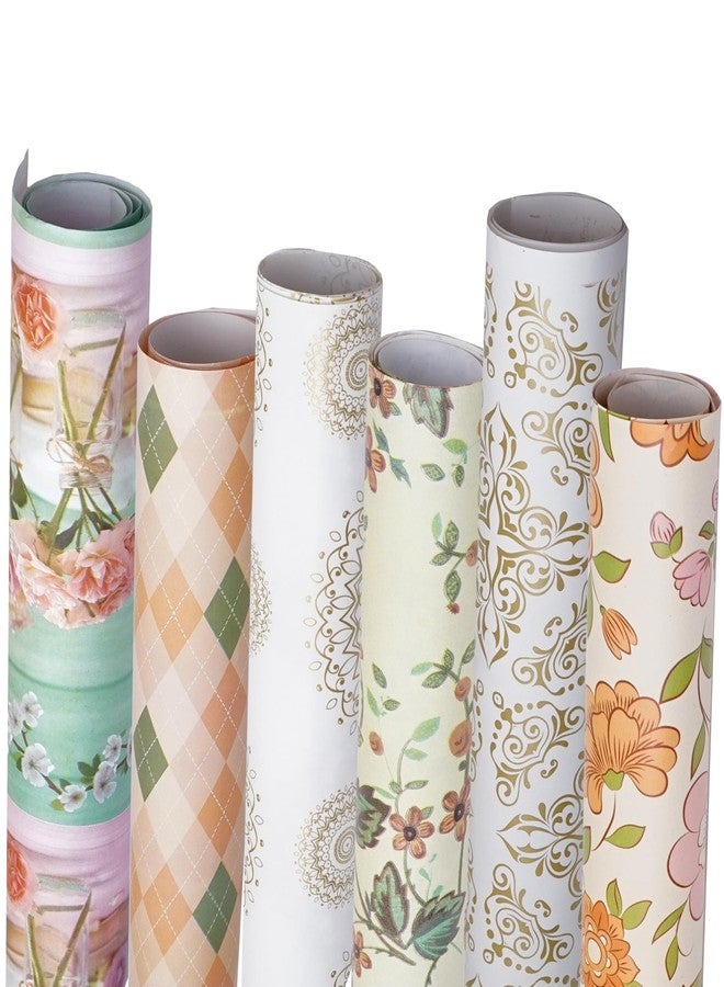 KOSY ورق تغليف هدايا KOSY، 75×50 سم، متعدد الألوان، قابل لإعادة التدوير، سهل الاستخدام، بلمسة نهائية فاخرة، مثالي لأعياد الميلاد وحفلات الزفاف والمناسبات والحرف اليدوية. عبوة من 6 أوراق. - Image 1